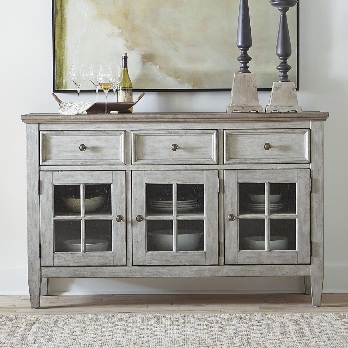 Liberty Furniture Heartland Transitional TwoToned Server with